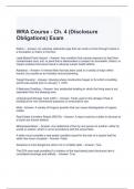 WRA Course - Ch. 4 (Disclosure Obligations) Exam Questions and Answers