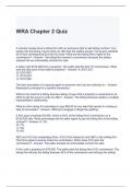WRA Chapter 2 Quiz with complete solutions