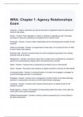 WRA Chapter 1Agency Relationships Exam 2024 Questions and Answers