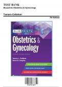 Test Bank for Blueprints Obstetrics & Gynecology, 7th Edition by Tamara Callahan, 9781975134877, Covering Chapters 1-32 | Includes Rationales
