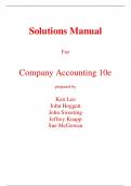 Solutions Manual for Company Accounting 10th Edition By Leo Knapp McGowan Sweeting (All Chapters, 100% Original Verified, A+ Grade)