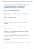 NRNP 6665 WEEK 11 FINAL 2024 LATEST EXAM QUESTIONS AND ALL CORRECT ANSWERS 100&period;