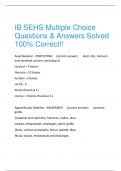 IB SEHS Final Study Guide Questions With All Correct Answers&period;