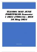 TLI4801 MAY /JUNE PORTFOLIO Semester 1 2024 (790512) - DUE 28 May 2024