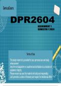 DPR2604 Assignment 1 Semester 1 2024 - DUE 27 March 2024