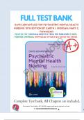 Test Bank for Davis Advantage for Psychiatric Mental Health Nursing 10th Edition Karyn Morgan, Mary Townsend Chapter 1-43 Complete Guide A+