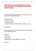 HESI Health and Physical Assessment Exam  Study Questions with COMPLETE SOLUTIONS  &lpar;LATEST 2024&rsqb;
