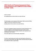 HESI Health and Physical Assessment Exam  Study Questions with COMPLETE SOLUTIONS  &lpar;LATEST 2024&rsqb;
