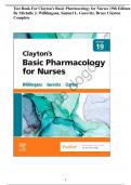Test Bank For Claytons Basic Pharmacology for Nurses 19th Edition By Michelle Willihnganz Samuel Gurevitz Bruce Clayton Chapter 1-48