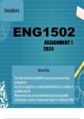 ENG1502 Assignment 1 (COMPLETE ANSWERS) 2024 (638394) - DUE 18 April 2024