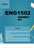 ENG1502 Assignment 1 &lpar;COMPLETE ANSWERS&rpar; 2024 &lpar;638394&rpar; - DUE 18 April 2024