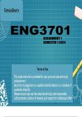 ENG3701 Assignment 1 &lpar;COMPLETE ANSWERS&rpar; Semester 1 2024 - DUE March 2024