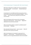 LA Life Insurance Series 101 Questions With 100&percnt; Correct Answers&excl;&excl;