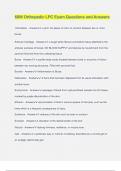68W Orthopedic LPC Exam Questions and Answers