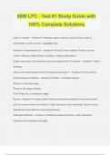 68W LPC - Test &num;1 Study Guide with 100&percnt; Complete Solutions