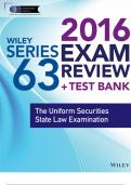 (Wiley FINRA series) Securities Institute of America - Wiley series 63 exam review 2016 + test bank_ the