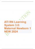 ATI RN Learning  System 3&period;0&colon;  Maternal Newborn 1  NEW 2024