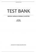  TEST BANK FOR  MEDICAL SURGICAL NURSING 7th EDITION  LINTON 2024/2025 . GENUINE TEST BANK ASSURED PASS