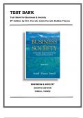 Test Bank Business & Society 8th Edition O&period;C&period; Ferrell&comma; Linda Ferrell&comma; Debbie Thorne&comma; 9781948426510 &lpar;Chapters 1-13&rpar;&period;