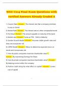 WGU C214 Final Exam Questions with verified Answers Already Graded A