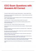 CCC Exam Questions with Answers All Correct 