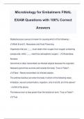 Microbiology for Embalmers FINAL EXAM Questions with 100% Correct Answers
