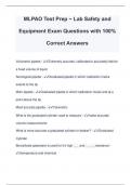 MLPAO Test Prep ~ Lab Safety and Equipment Exam Questions with 100% Correct Answers
