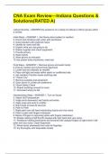 Indiana CNA Skills/RCPs -- 72 SKILLS Complete Questions & Answers!!!PACKAGE DEAL
