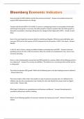 Bloomberg Economic Indicators Questions & Answers Already Graded A&plus;