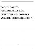 COG170: COGITO FUNDAMENTALS EXAM QUESTIONS AND CORRECT ANSWERS 2024/2025 GRADED A+.