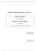Official© Solutions Manual for America A Concise History, Combined Volume,Henretta,7e