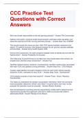 CCC Practice Test Questions with Correct Answers