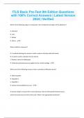 ITLS Basic Pre-Test 9th Edition Questions with 100&percnt; Correct Answers &vert; Latest Version 2024 &vert; Verified