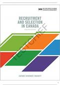 Test Bank Recruitment and Selection in Canada 7th Edition||ISBN 978-0176764661||All Chapters||Complete Guide A+