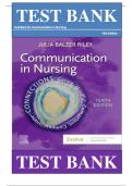 TEST BANK For Communication in Nursing 10th Edition By Julia Balzer Riley ISBN:9780323871457 | All Chapters ( 1-30) || Latest Version 2024 A+