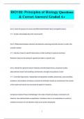 Principles of Biology   Questions & Correct Answers Pack &sol; Graded A&plus;