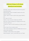 68W ALC Phase 3 LPC Exam Questions and Answers