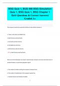 BSG Quiz 1, BUS 490 BSG Simulation  Quiz 1, BSG Quiz 1, BSG Chapter 1  Quiz Questions & Correct Answers/  Graded A+