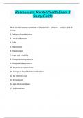 Rasmussen: Mental Health Exam 2 Study Guide