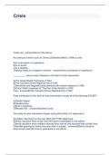 Crisis  Exam questions with answers