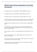 NAB Practice Exam Questions Correctly Answered&period;