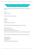 CVOR 5 Questions & Answers &vert; 100&percnt; Correct Answers &vert; Verified &vert; Latest 2024 Version