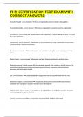 PHR CERTIFICATION BUNDLED EXAMS WITH VALID ANSWERS