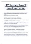 ATI testing level 2  proctored exam