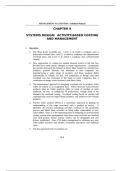 MANAGEMENT ACCOUNTING- Solutions Manual CHAPTER 9 SYSTEMS DESIGN&colon; ACTIVITY-BASED COSTING AND MANAGEMENT