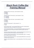 Black Rock Coffee Bar  Training Manual