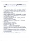 Red Cross Lifeguarding & CPR Practice Test