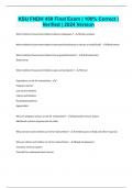 KSU FNDH 450 Final Exam &vert; 100&percnt; Correct &vert; Verified &vert; 2024 Version