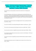 Level 1 Anti-terrorism Awareness Training &lpar;JKO&rpar; Pre-Test &vert; 100&percnt; Correct Answers &vert; Verified &vert; Latest 2024 Version