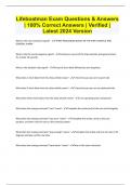 Lifeboatman Exam Questions & Answers &vert; 100&percnt; Correct Answers &vert; Verified &vert; Latest 2024 Version